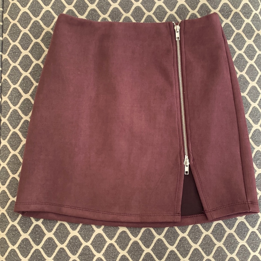 Burgundy Mini Skirt